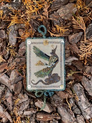 Wadjet by MilleFleur 2024 Mythical Creatures Series Cross Stitch Pattern, Embellishment Pack
