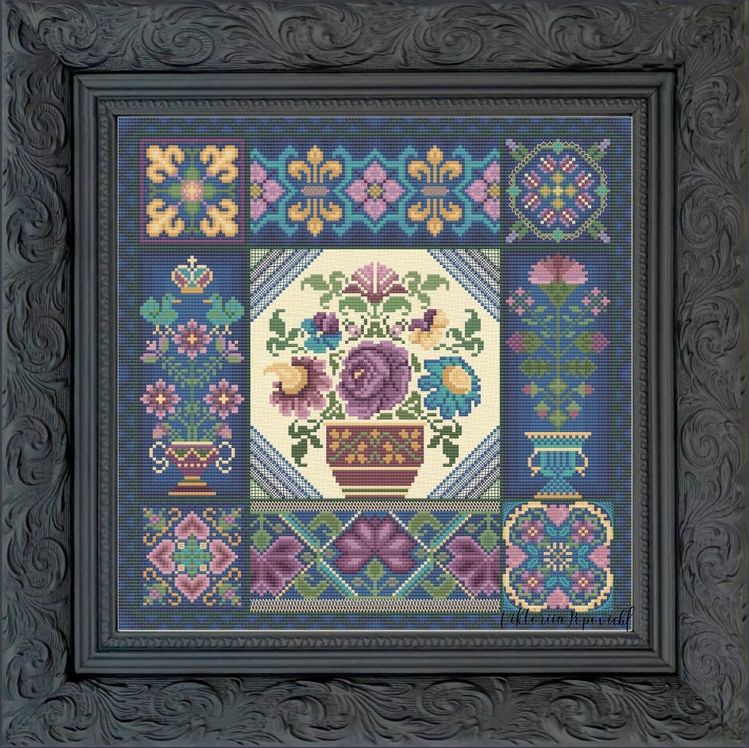 Midnight Summer Garden Sampler by MilleFleur 2023 Cross Stitch Pattern