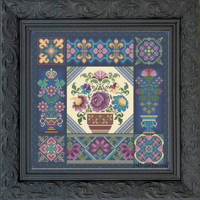 Midnight Summer Garden Sampler by MilleFleur 2023 Cross Stitch Pattern