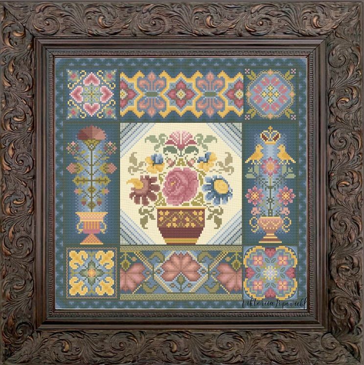 Twilight Summer Garden Sampler by MilleFleur 2023 Cross Stitch Pattern