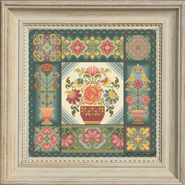 Aurora Summer Garden Sampler by MilleFleur 2023 Cross Stitch Pattern