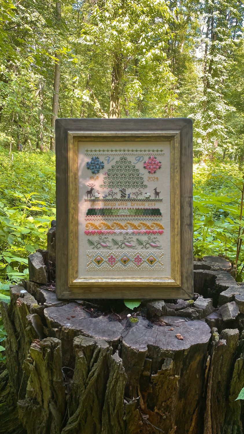 Vita Sampler by MilleFleur 2024 Cross Stitch Pattern, Embellishment Pack