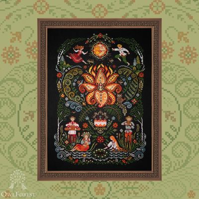 Fern Flower by Owl Forest Embroidery 2025 Counted cross stitch kit
