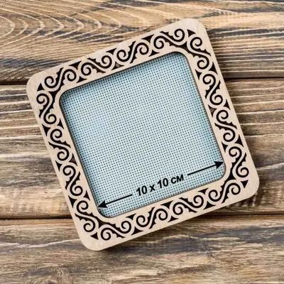Magnetic embroidery hoops 10cm x 10cm or 3.9&quot;x3.9&quot; by Wonderland Crafts Wooden Hoop Frame on magnets  Perfect for Mill Hill embroidery!