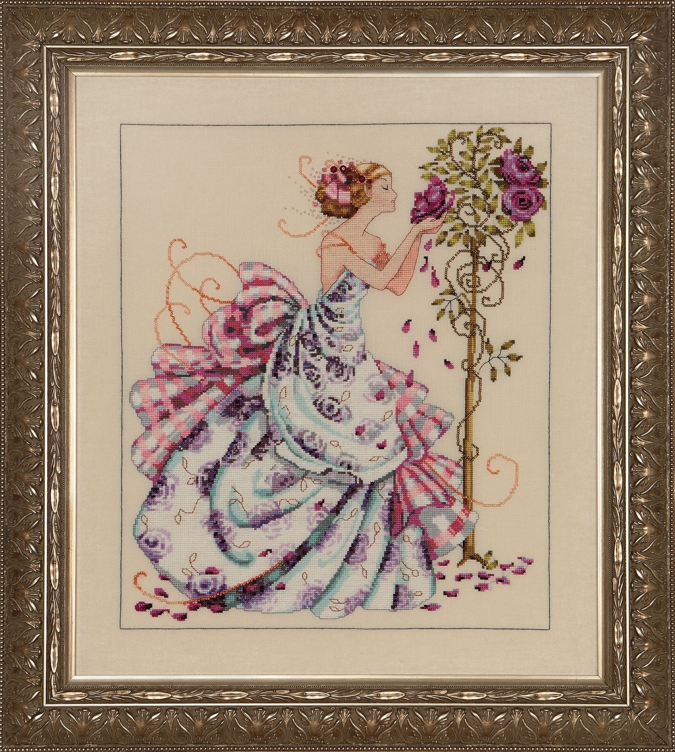 Roses of Provence by Mirabilia Designs 2012 designer Nora Corbett Counted cross stitch pattern, Embellishment Pack
