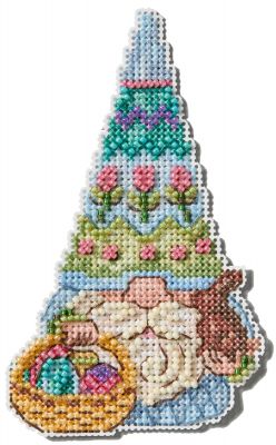 Easter Gnome by Mill Hill 2025 Jim Shore Holiday Gnome Series beaded cross stitch embroidery kit