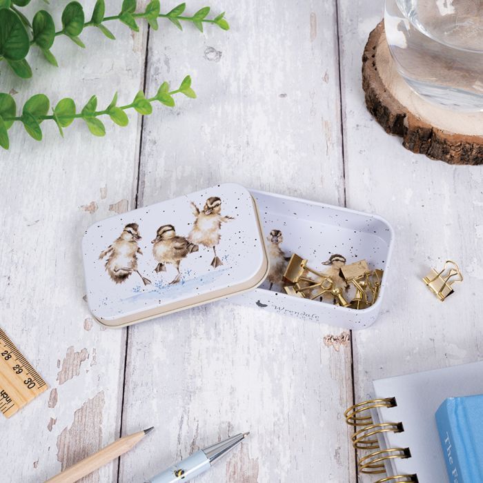 Puddle Ducks by Wrendale Designs Duck Mini Tin for Needles &amp; Notions
