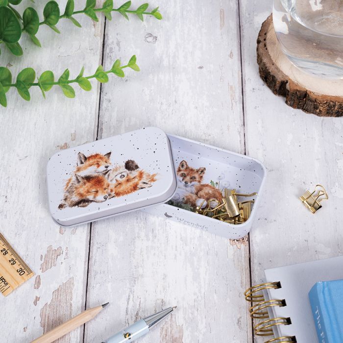 The Afternoon Nap by Wrendale Designs Fox Mini Tin for Needles &amp; Notions