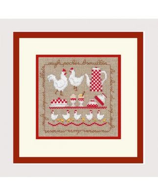 Hens by Le Bonheur des Dames Kitchen Collection Counted cross stitch kit
