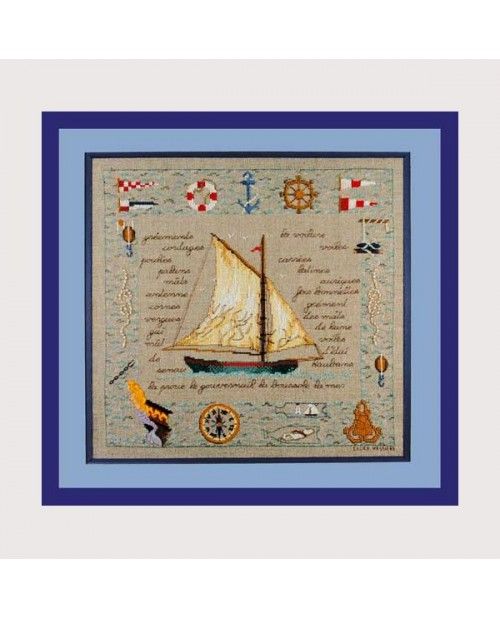Full sail by Le Bonheur des Dames Seaside petit point Collection Counted cross stitch kit