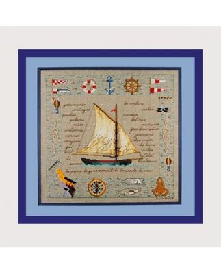 Full sail by Le Bonheur des Dames Seaside petit point Collection Counted cross stitch kit