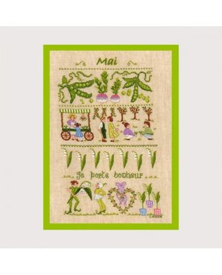 May by Le Bonheur des Dames Nature and Seasons petit point Collection Counted cross stitch kit