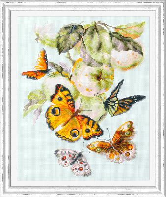 Butterflies and Apples by Magic Needle 2020 Harvest Counted cross stitch kit