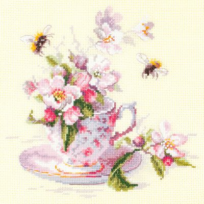 Cup and Apple Blossom by Magic Needle 2019 Counted cross stitch kit