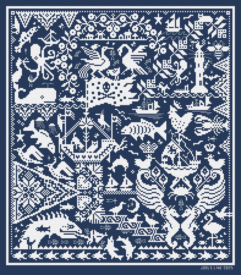 Fisherman’s Friends by Long Dog Samplers Counted cross stitch pattern