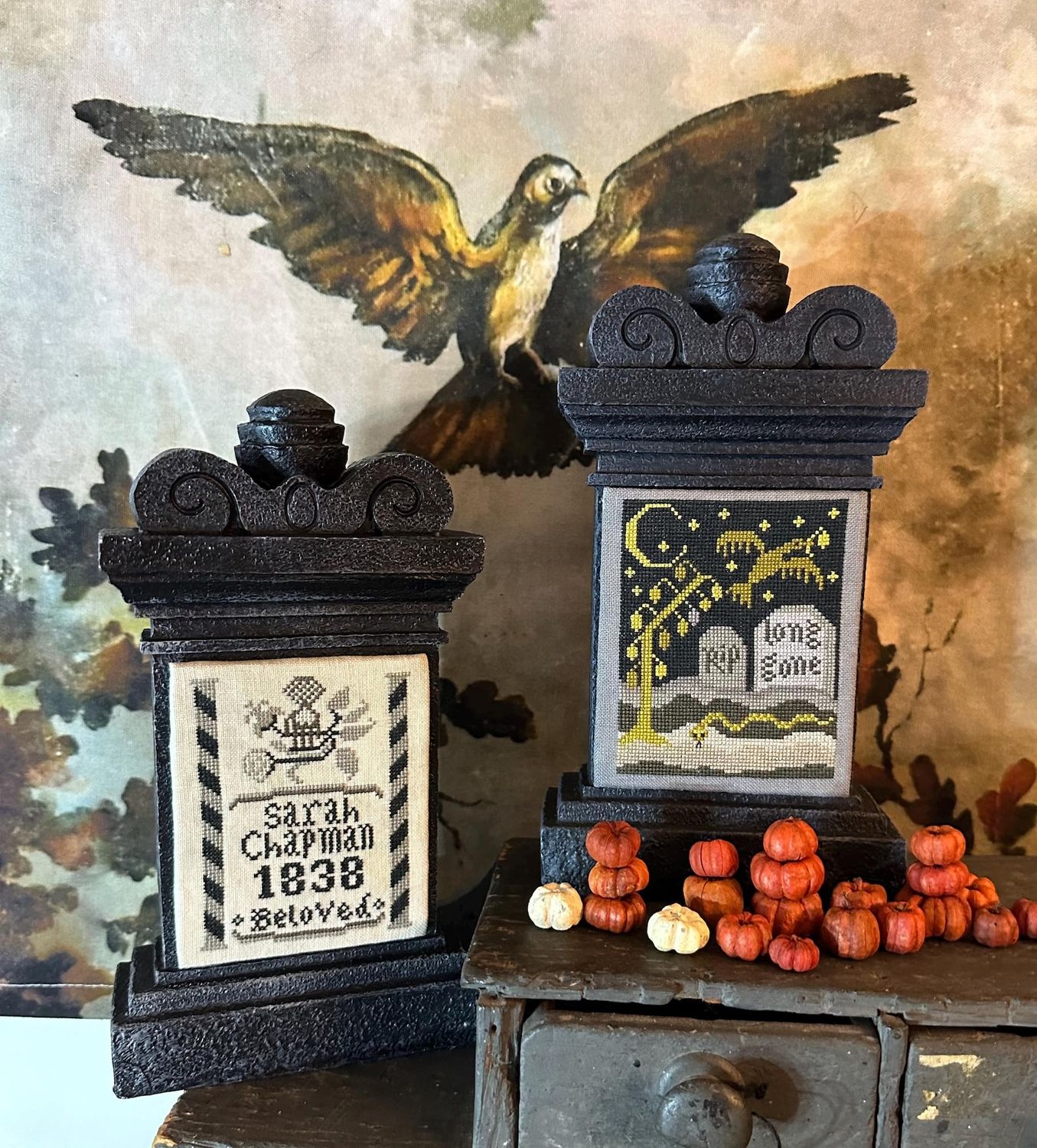 Tombstones by Kathy Barrick 2024 Counted cross stitch pattern