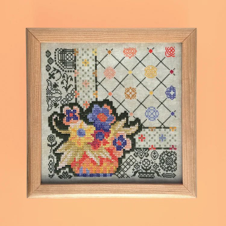 Linoleum Rug by Jessica Doize (JEDxStitch) 2025 Needlework Marketplace exclusive! Counted cross stitch pattern