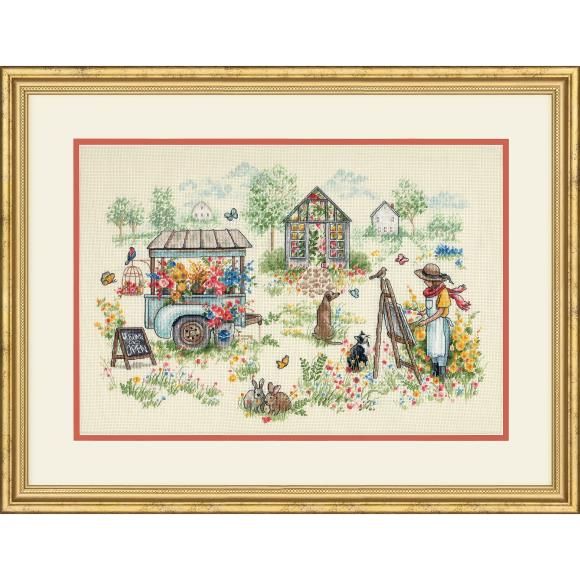 Blissful Moments by Dimensions The Gold Collection Summer Counted Cross Stitch Kit