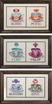 Cream &amp; Sugar Collection: Bloom, Petal, Fern, Tulip, Blossom and Rose by Nora Corbett Designs 2015 Cross stitch pattern