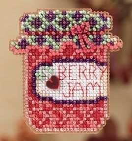Berry Jam by Mill Hill 2012 Autumn Harvest Collection Seasonal Ornament Autumn Series Counted glass bead Kit with Treasure