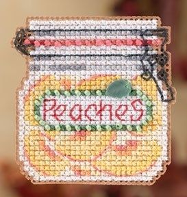 Peaches by Mill Hill 2012 Autumn Harvest Collection Seasonal Ornament Autumn Series Counted glass bead Kit with Treasure