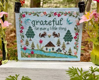 Grateful for Everything by Jan Hicks Creates 2025 Counted cross stitch pattern Needlework Marketplace 2025 exclusive!