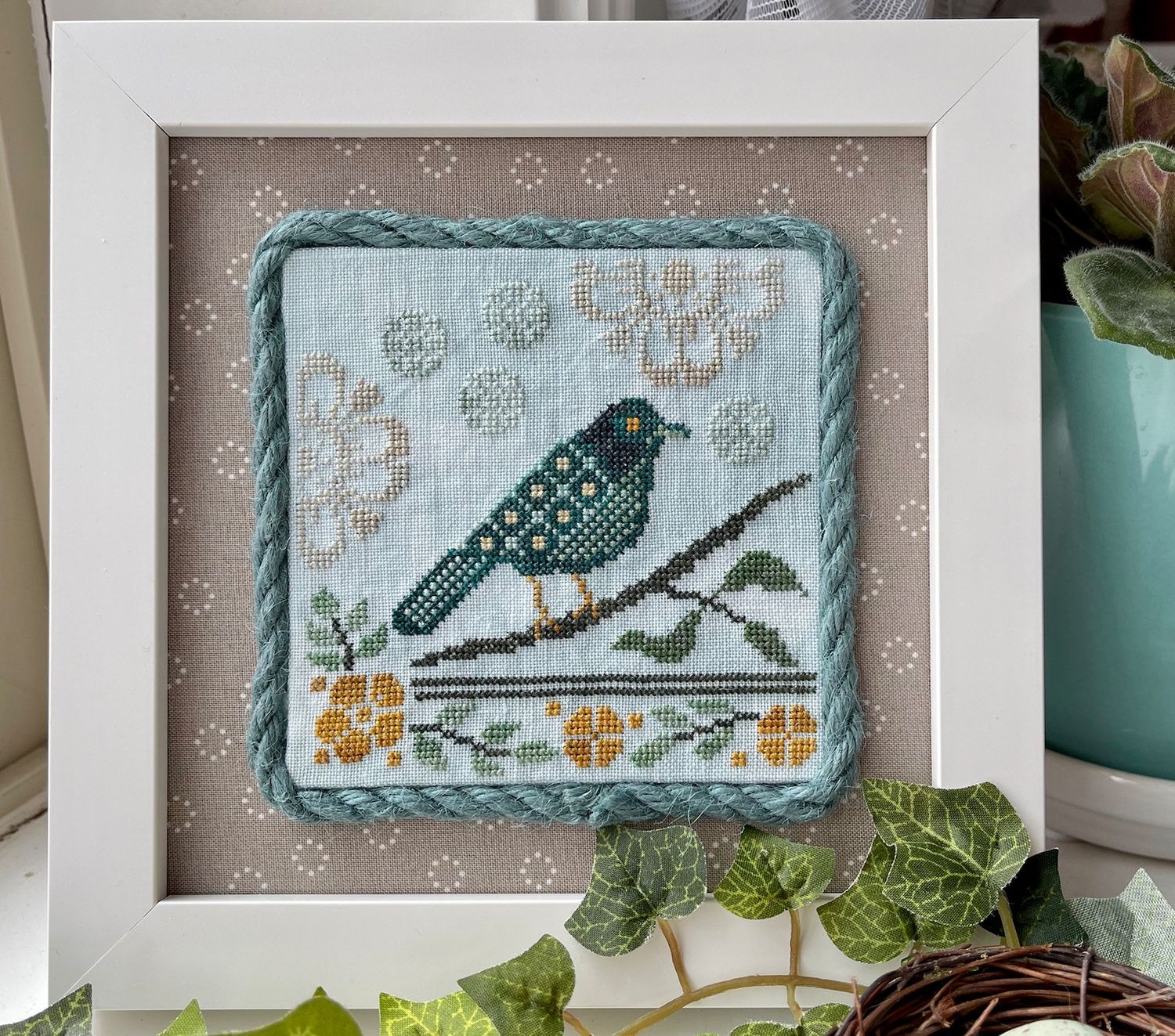 Tranquility by Jan Hicks Creates 2023 Birds of Color Series Counted cross stitch pattern