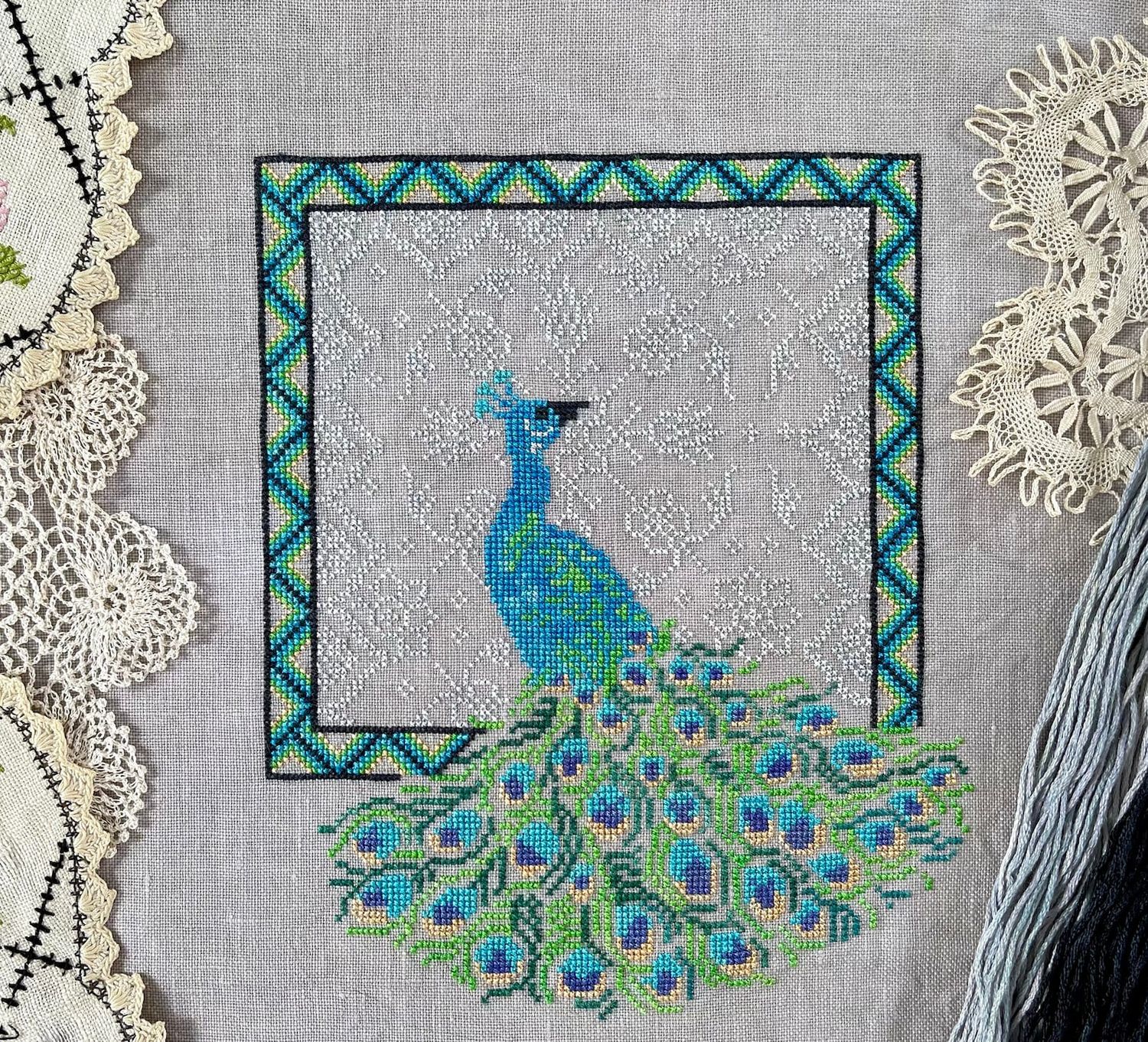 Ode to a Peacock by Jan Hicks Creates 2021 Counted cross stitch pattern