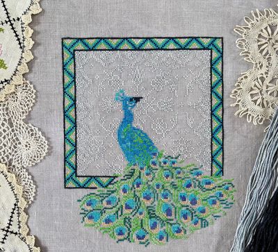 Ode to a Peacock by Jan Hicks Creates 2021 Counted cross stitch pattern