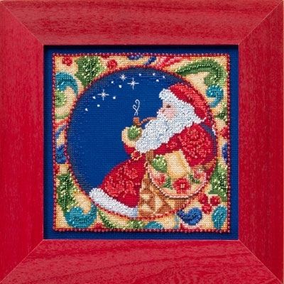Santa by Mill Hill 2014 Jim Shore Kits Winter Series beaded embroidery kit