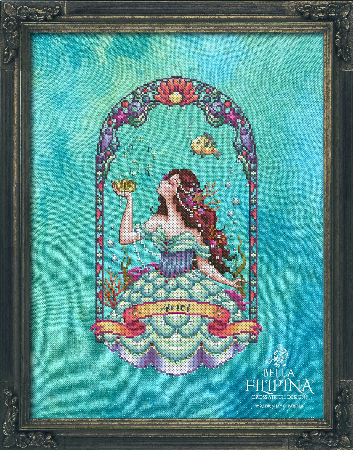 Pre-order! The Golden Voice by Bella Filipina Designs Released September 2025 Counted cross stitch pattern