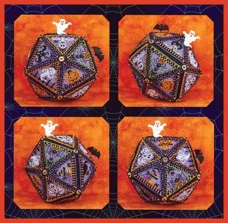 20 Haunted Windows Halloween Pentagon Ball by Just Nan 2025 Limited Edition Printing Cross stitch pattern and Embellishment Pack