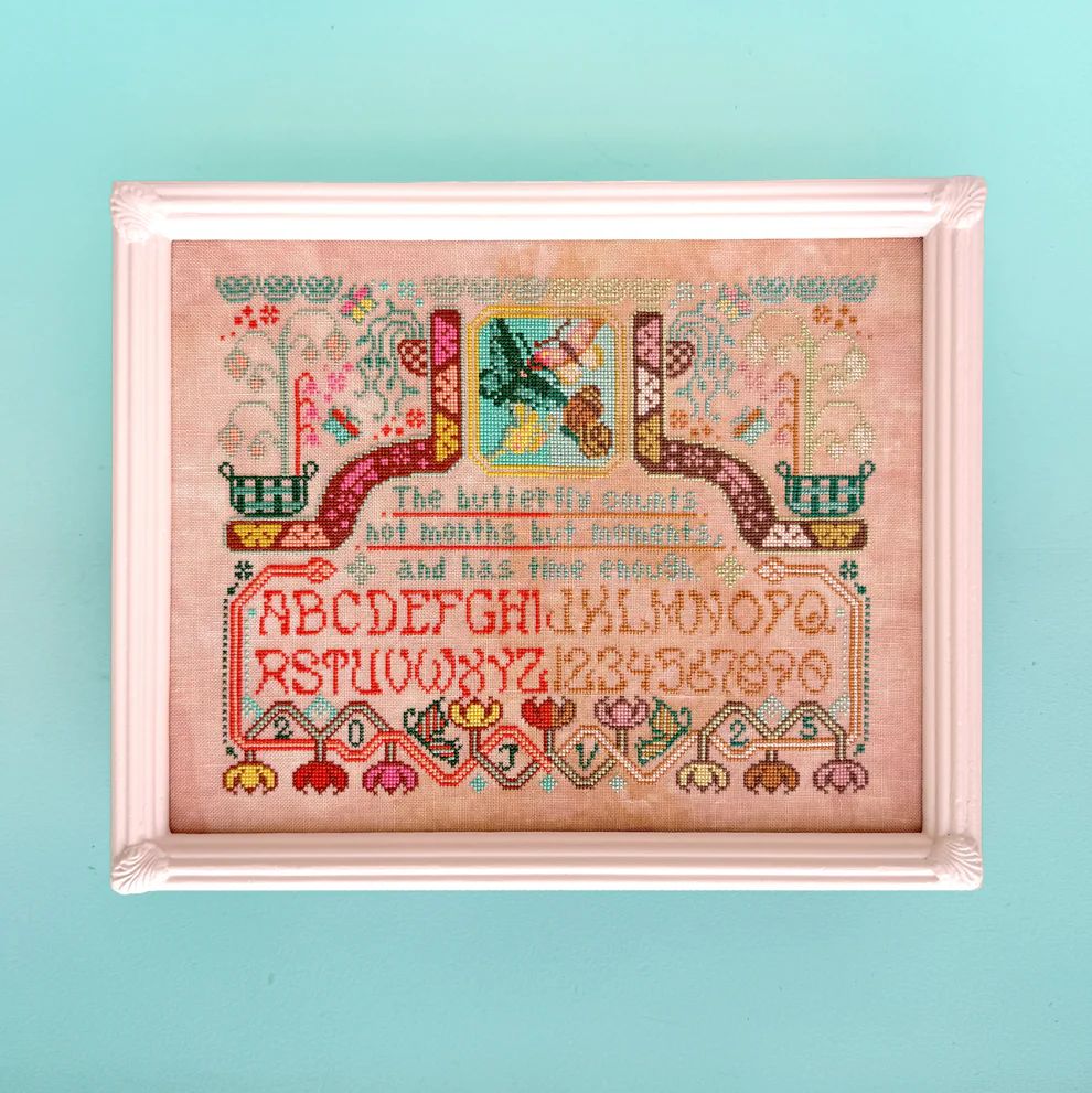 Ephemeral Sampler by Jessica Doize (JEDxStitch) 2025 Needlework Marketplace exclusive! Counted cross stitch pattern