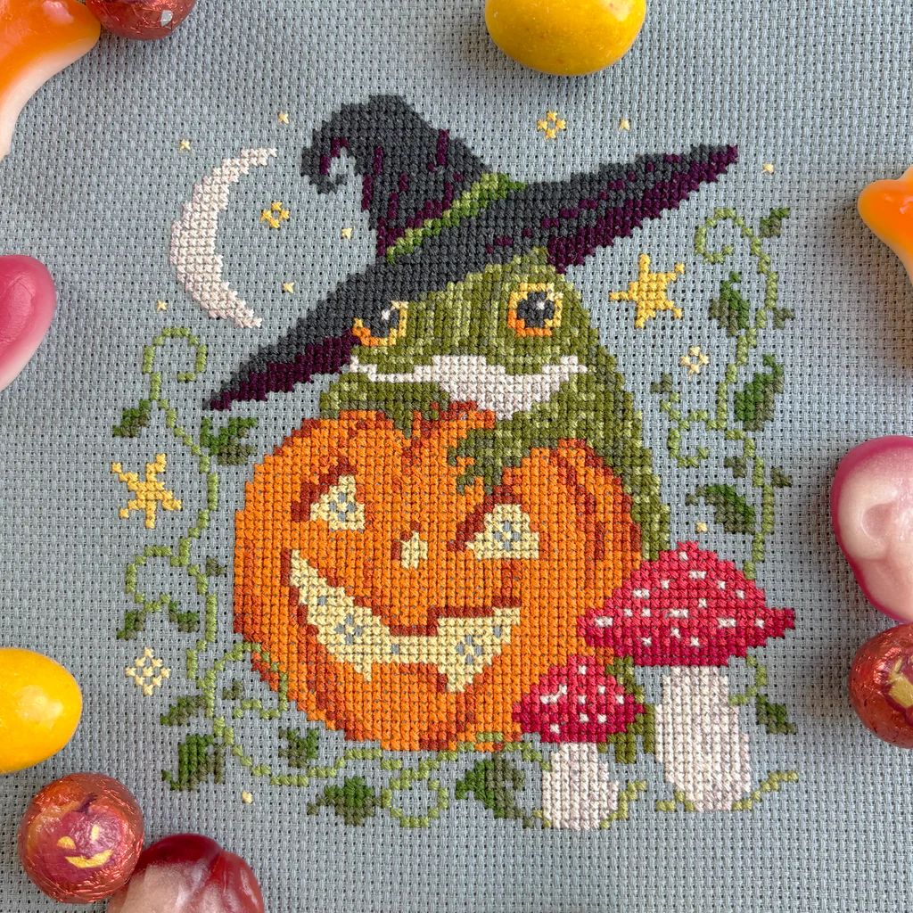 Pumpkin Toad by Love Poppet 2024 Counted cross stich pattern