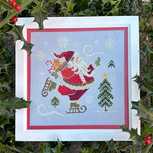 Skating Santa by Love Poppet 2024 Counted cross stich pattern