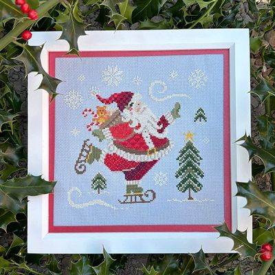 Skating Santa by Love Poppet 2024 Counted cross stich pattern