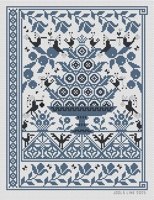 Bombe Surprise by Long Dog Samplers 2025 Counted cross stitch pattern