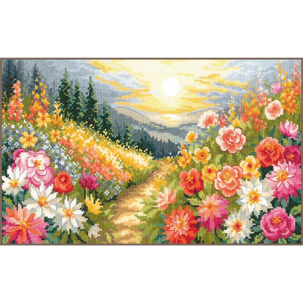 A walk through colours by Lanarte 2025 Home and Garden Collection Counted Cross Stitch kit