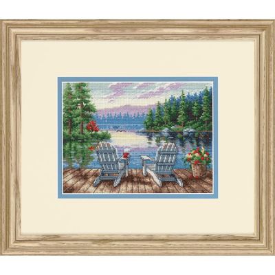 Lakeside Morning by Dimensions 2025 Gold Petites Collection Counted Cross Stitch Kit