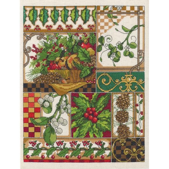 Winter Montage by Janlynn Counted Cross Stitch Kit designer Janet Stever. Four season series