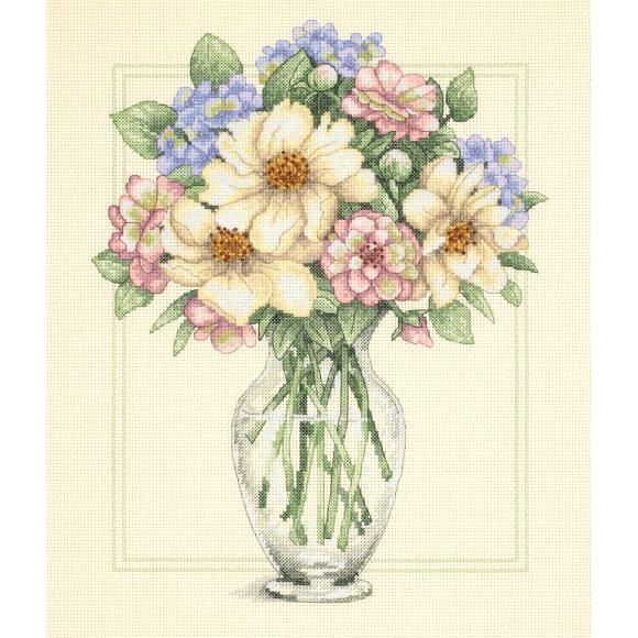 Flowers In Tall Vase by Dimensions Counted Cross Stitch Kit