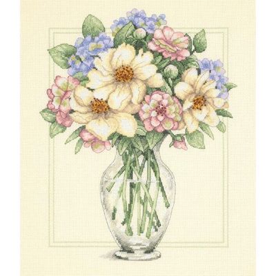 Flowers In Tall Vase by Dimensions Counted Cross Stitch Kit