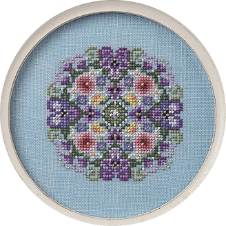Pansy Mix by Just Nan 2020 Cross stitch pattern and Embellishment Pack