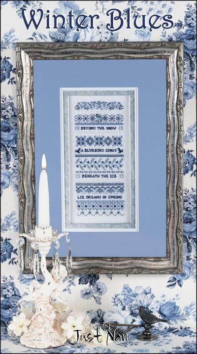 Winter Blues by Just Nan 2001 Cross stitch pattern and Embellishment Pack