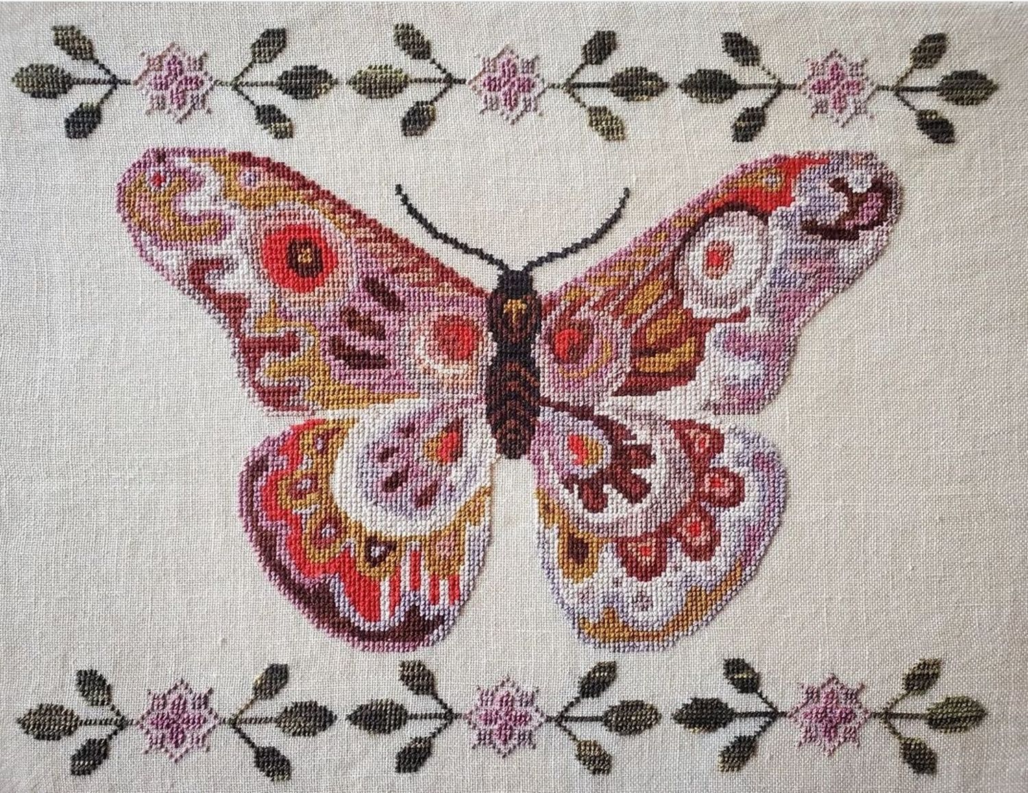 A Study in Pink by The Artsy Housewife 2023 Primitive counted cross stich pattern