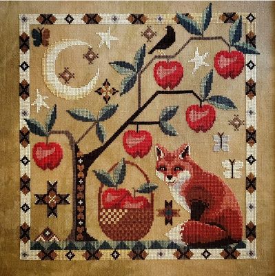 Abalonia&#39;s Apple Tree by The Artsy Housewif 2024 Primitive counted cross stich pattern