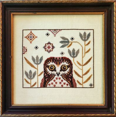 Oona Owl by The Artsy Housewife 2023 Primitive counted cross stich pattern