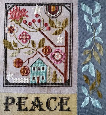 Peace by The Artsy Housewife 2023 Primitive counted cross stich pattern