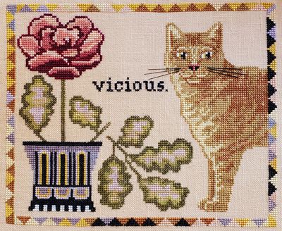Vicious by The Artsy Housewife 2024 Primitive cross stich pattern