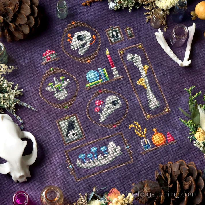 Femurs and Fungi by Fine Frog Stitching Printed Counted Cross Stitch pattern